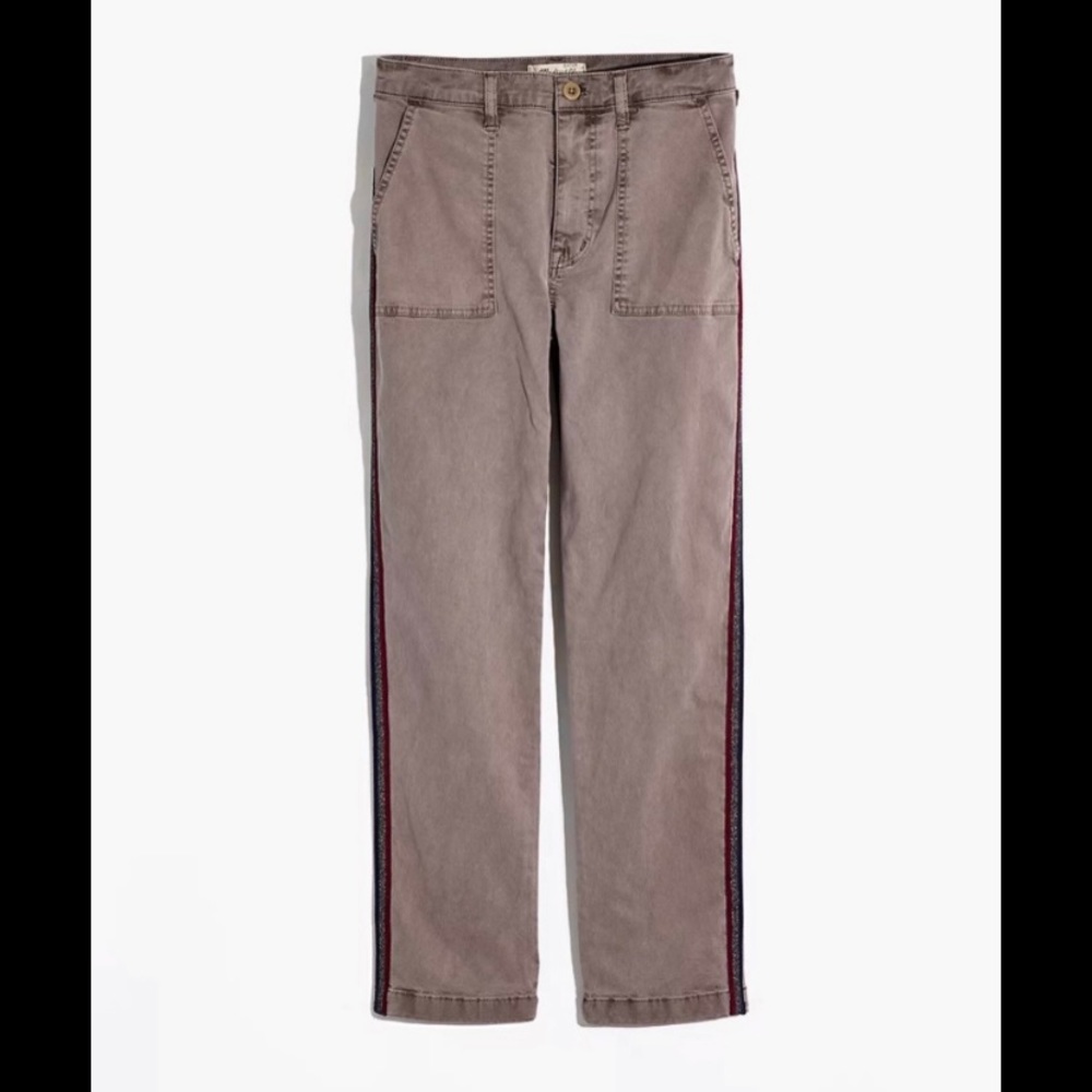 Madewell Stovepipe Fatigue Pants: Sparkle stripe edition